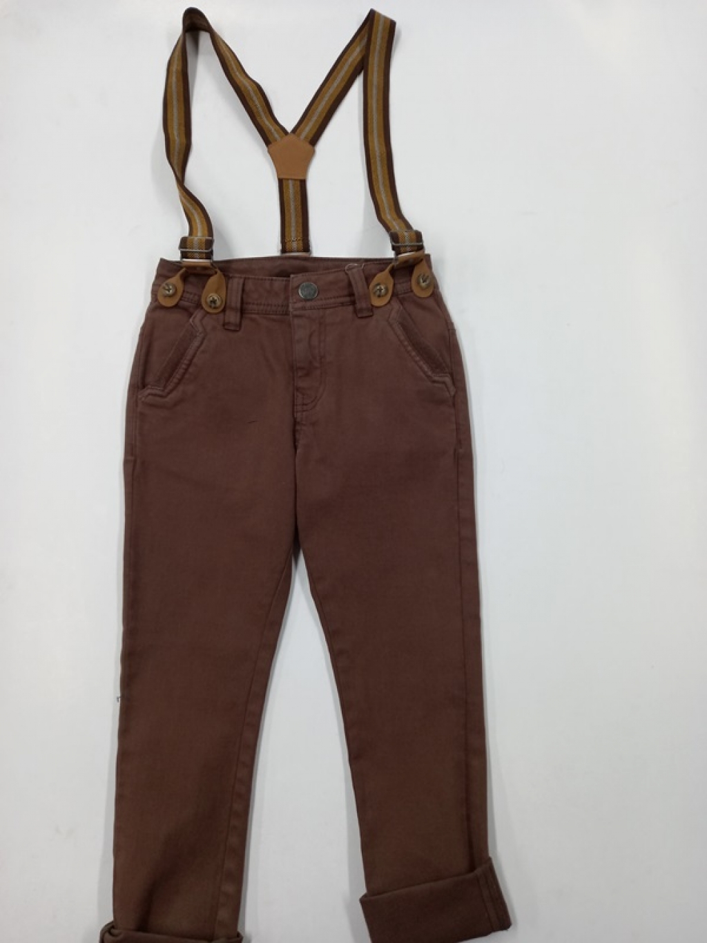 BOYS PANT WITH SUSPENDER BELT 